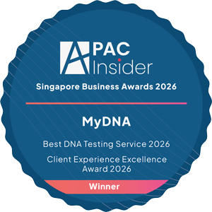 APAC Insider Singapore Business Awards 2026 - MyDNA - Best DNA Testing Service 2026 - Client Experience Excellence Award 2026