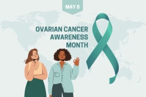 Ovarian Cancer Awareness Month graphic