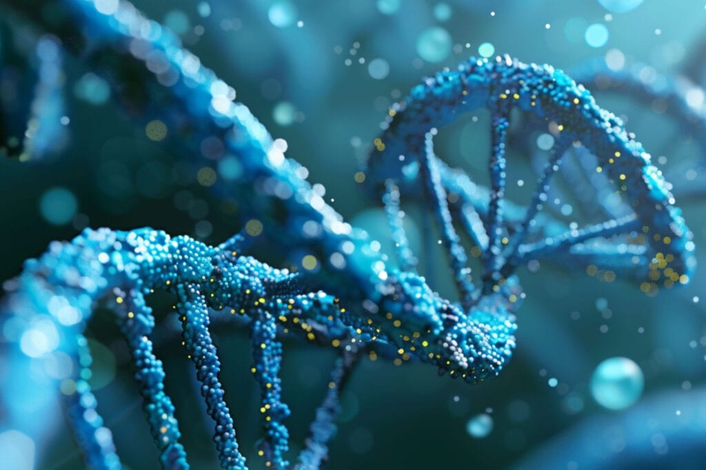 DNA helix close up
