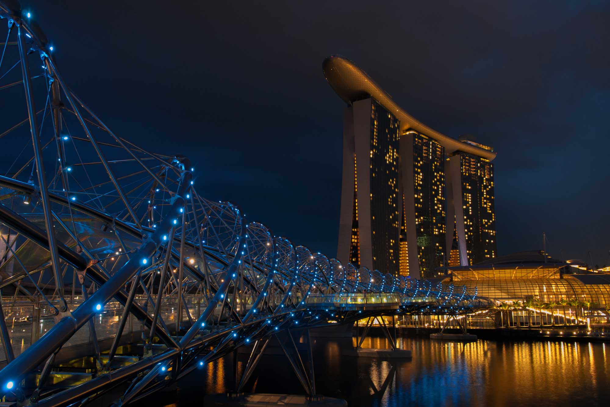 Singapore Helix Bridge Night