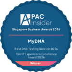 APAC Insider Singapore Business Awards 2026 - MyDNA - Best DNA Testing Service 2026 - Client Experience Excellence Award 2026